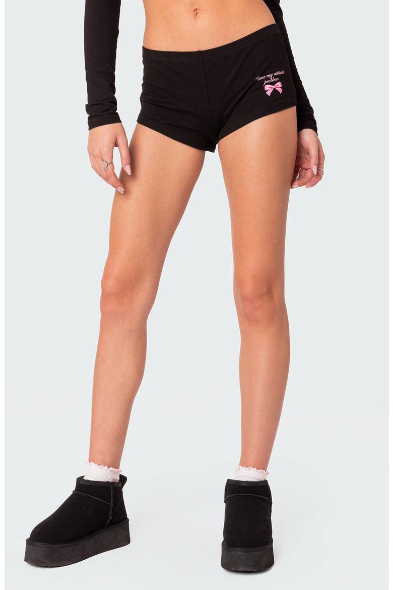 Attitude Problem Microshorts, Main, color, BLACK