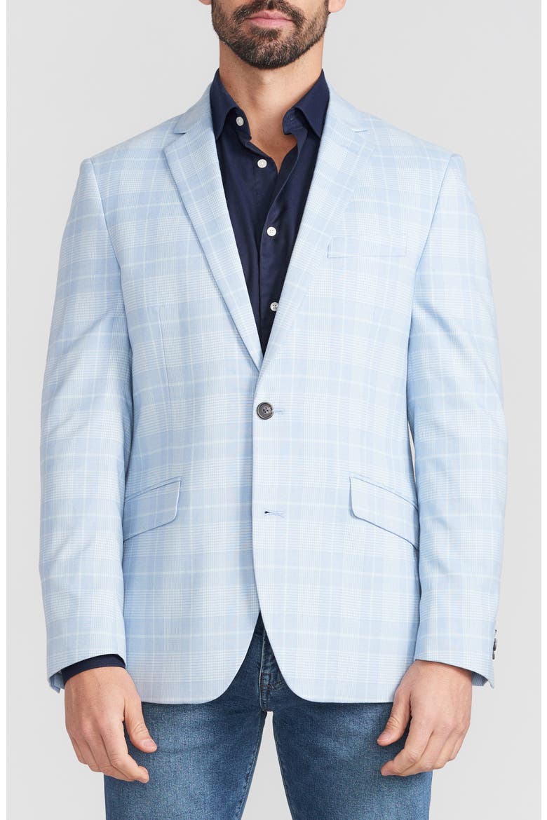 Plaid Sport Coat, Main, color, BLUE