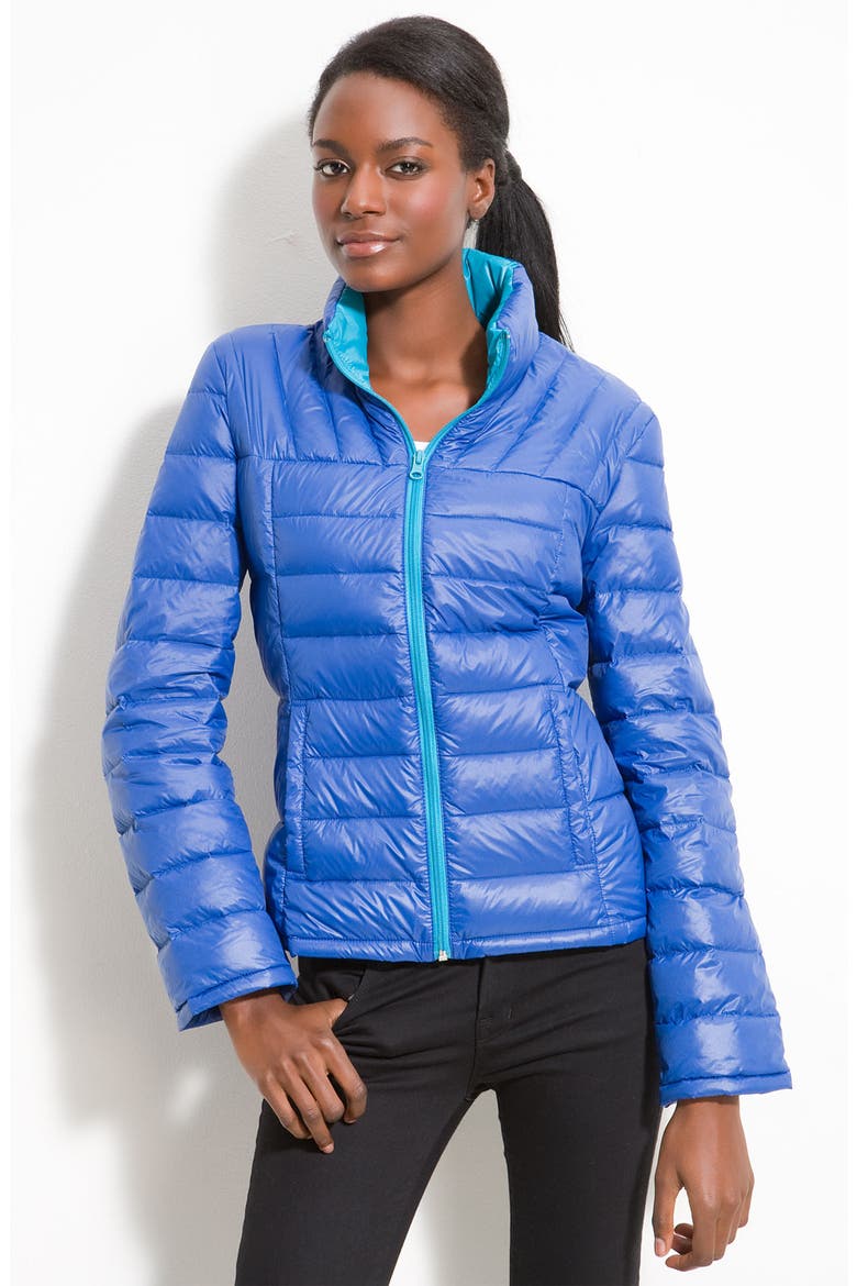 Packable Down Jacket, Main, color, MAZARINE BLUE/ SEAGREEN