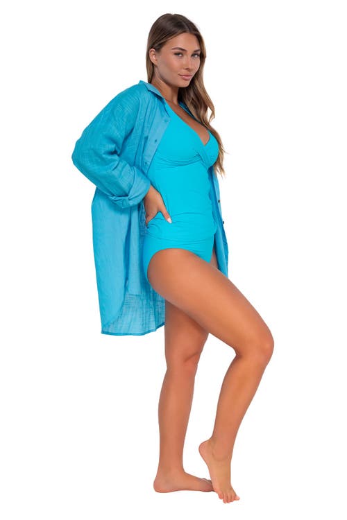 SUNSETS SUNSETS DELILAH COVER-UP SHIRT