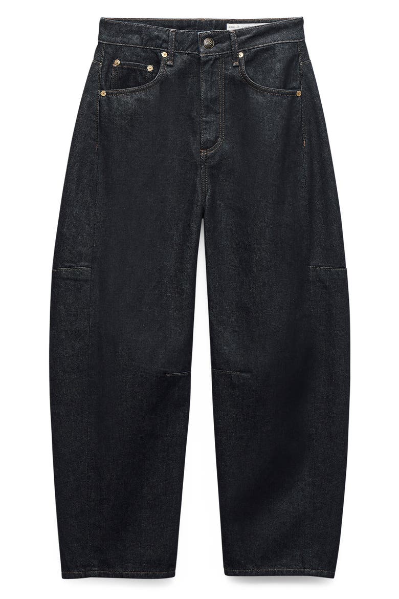 Charlie Super High Waist Crop Barrel Jeans, Alternate, color, TWTRI