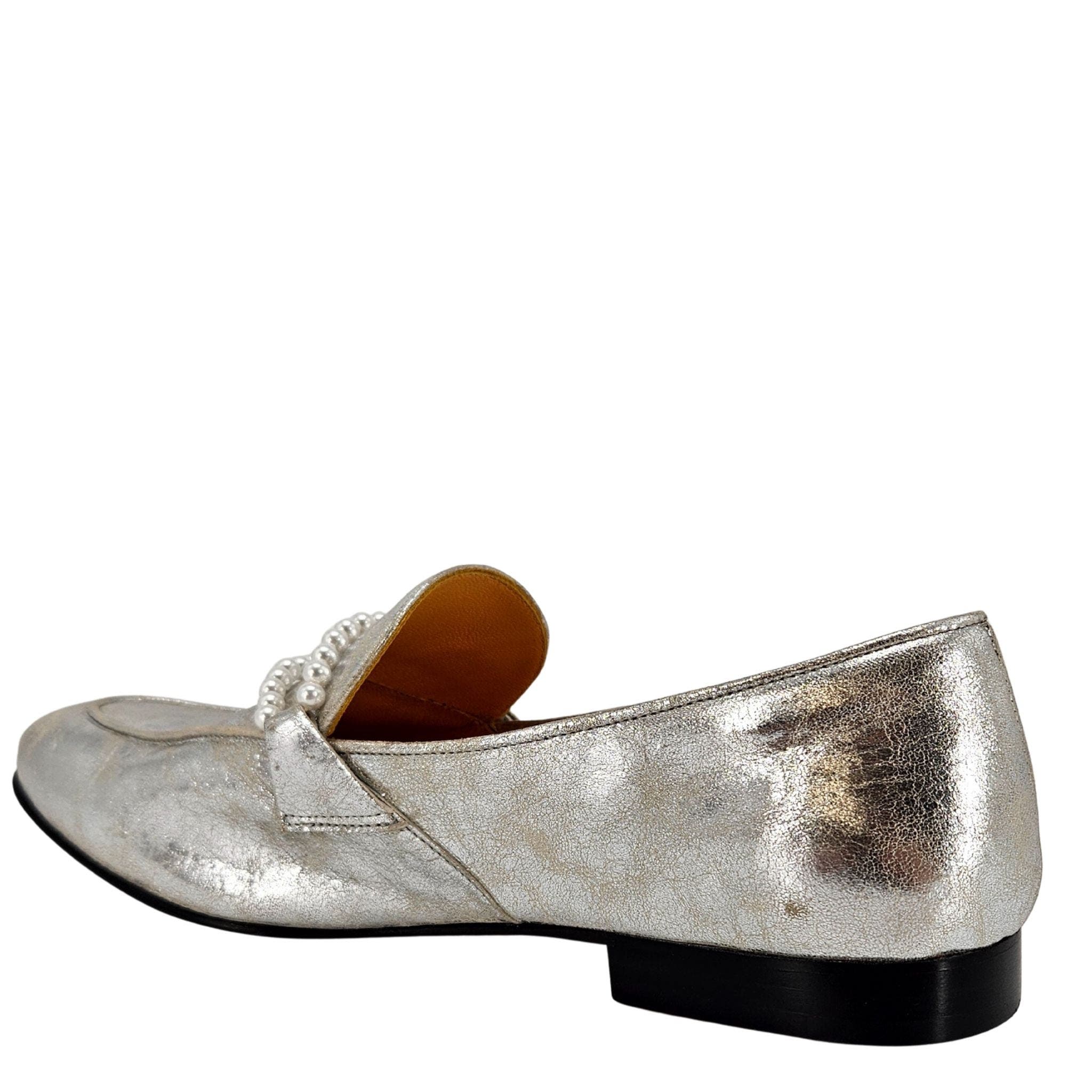 Pearl Flat Loafer, Alternate, color, Silver