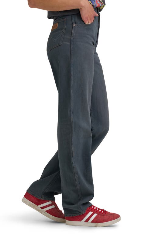 Wrangler High Waist Ankle Barrel Jeans In Gray
