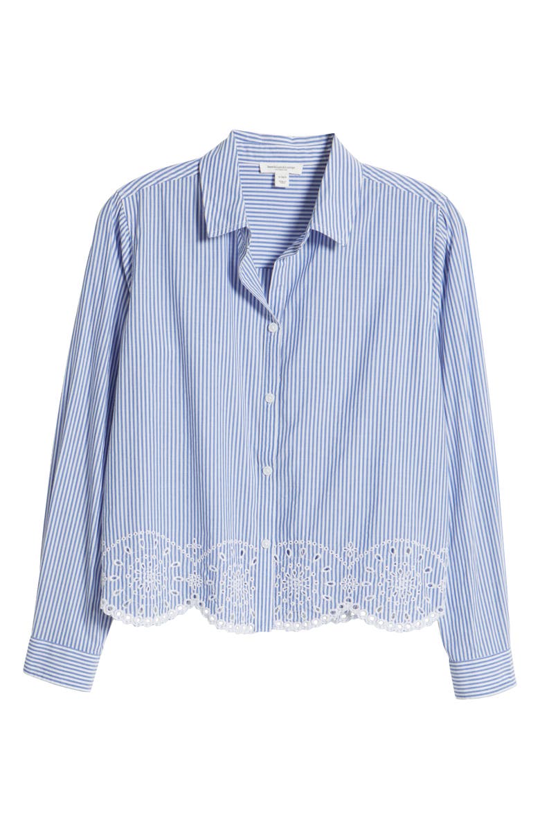 beachlunchlounge Jullian Embroidered Eyelet Shirt, Alternate, color, 