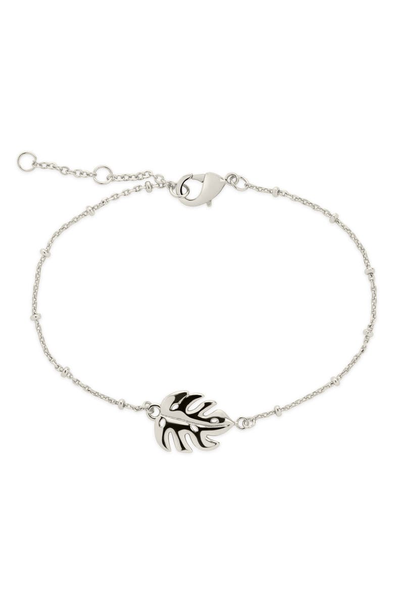 Sterling Forever Keilani Leaf Bracelet, Main, color,