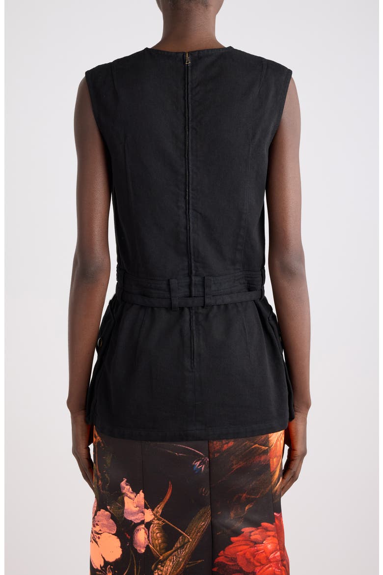 Cesda Sleeveless Cargo Top, Alternate, color, BLACK
