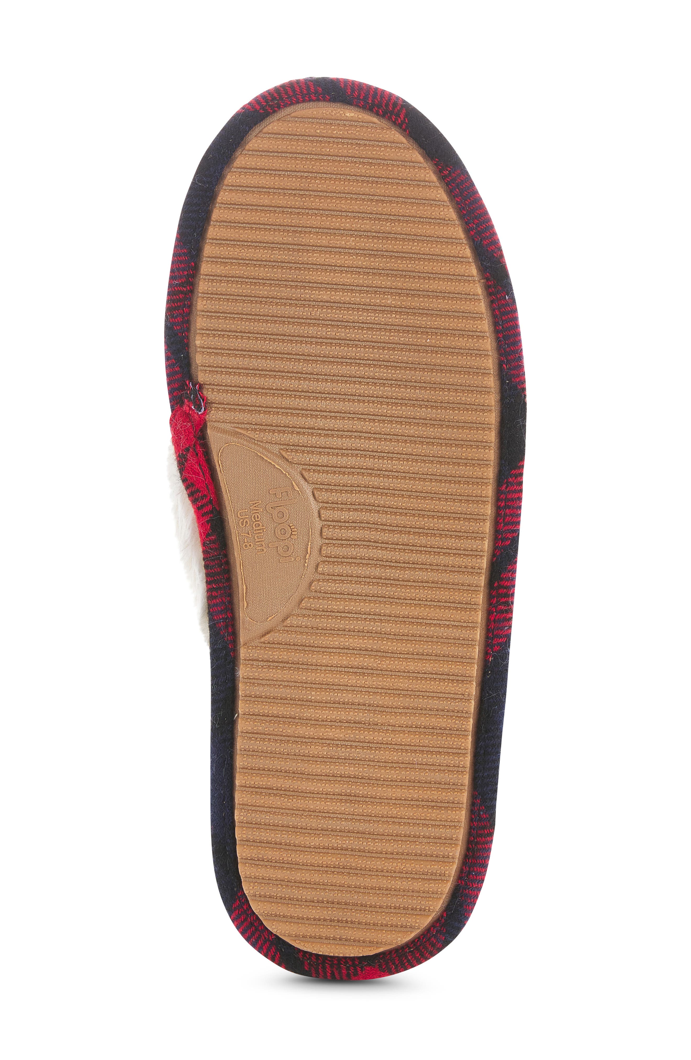 FLOOPI Morgan Faux Fur Crossband Slipper, Alternate, color, Beige