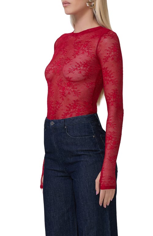 AFRM AFRM KAYLEE SEMISHEER FLORAL LACE TOP