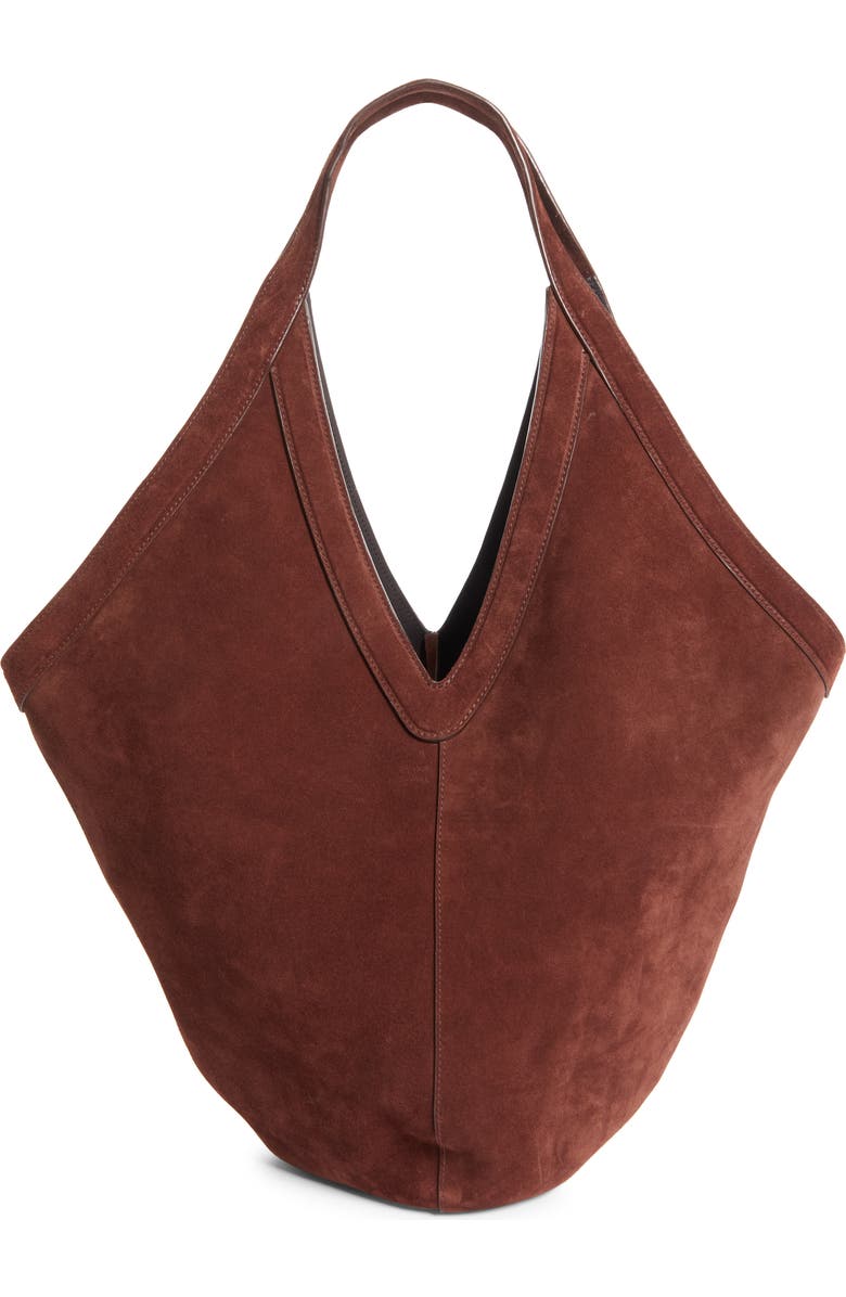 Mansur Gavriel Soft M Suede Hobo Bag, Alternate, color, Chocolate
