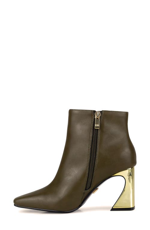 Ninety Union Square Toe Boot In Olive