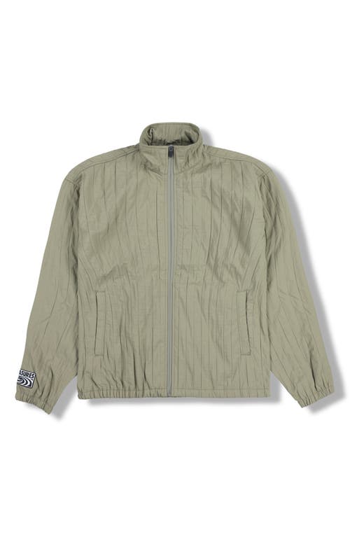 Pleasures Rescue Pleated Track Jacket In Olive