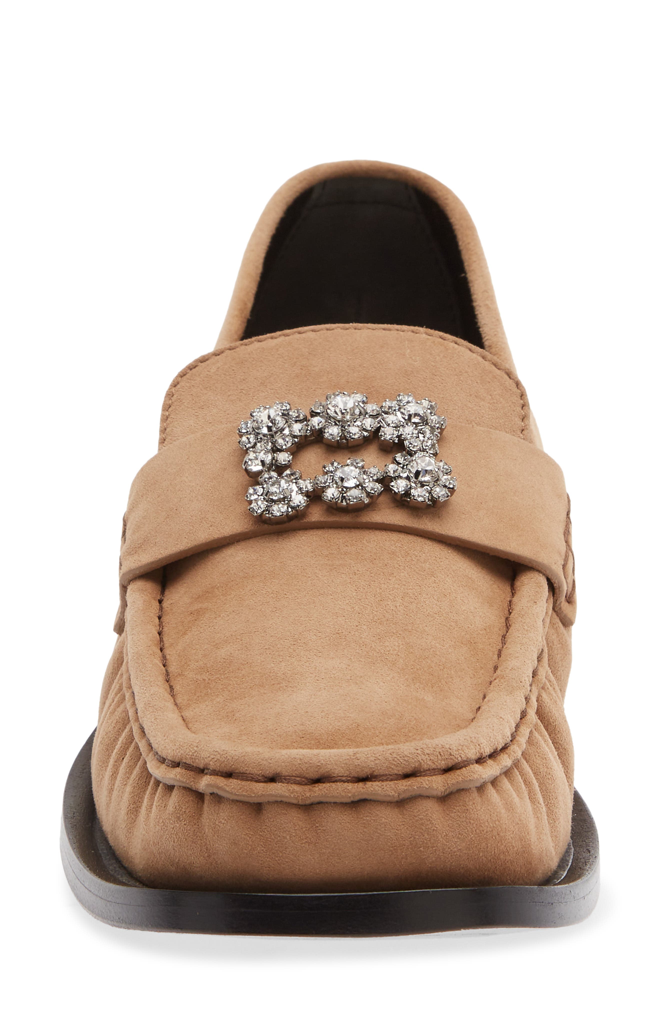 Viv Moc Strass Loafer, Alternate, color, TABACCO CHIARO
