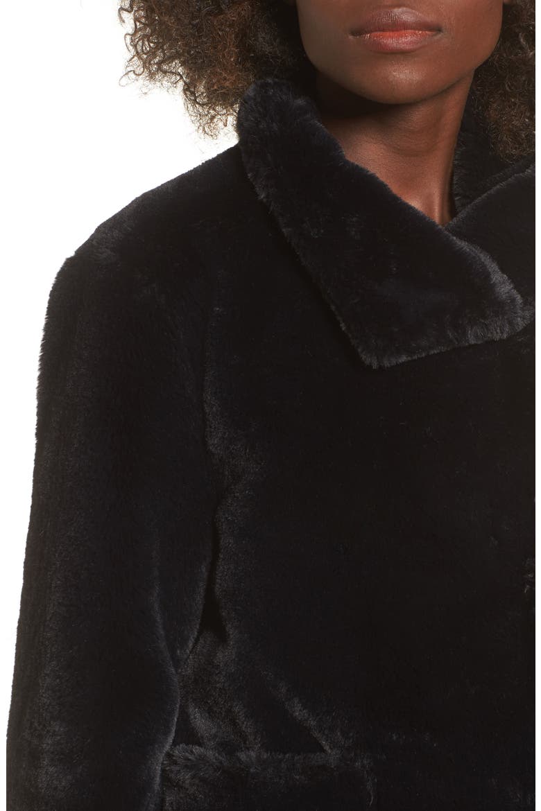Fur-Fect Faux Fur Jacket, Alternate, color, BLACK
