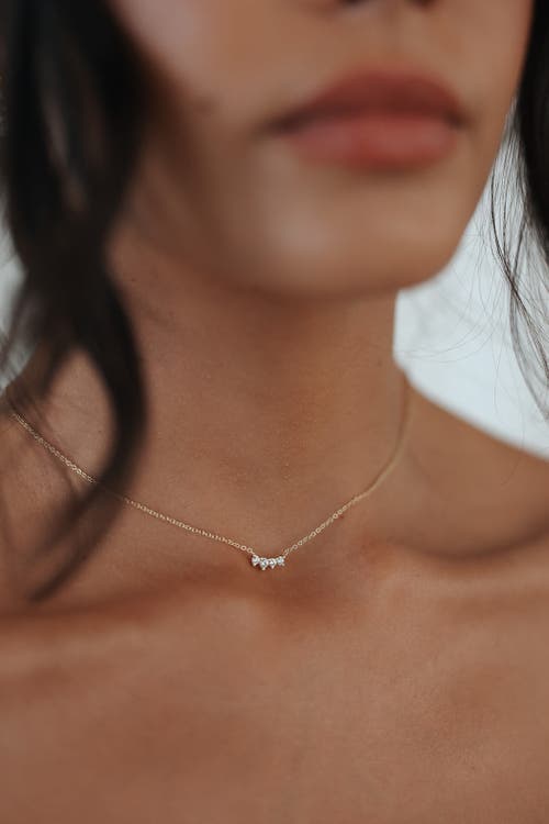 Untamed Petals Annie Crystal Necklace In Gold