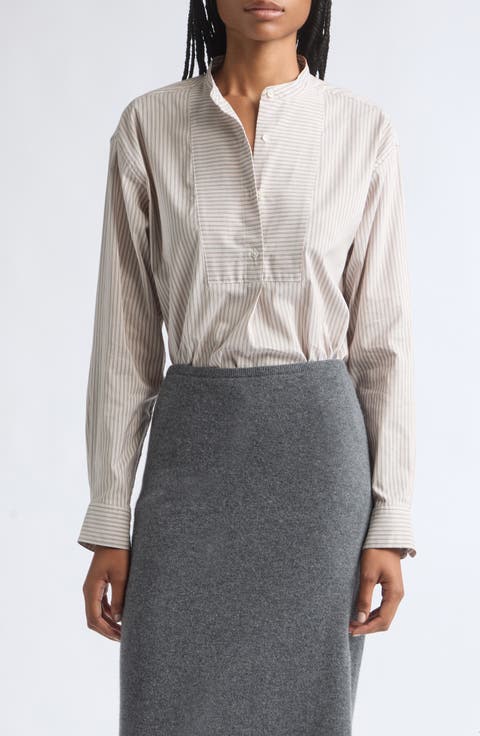 Striped Silk and Cotton Shirt