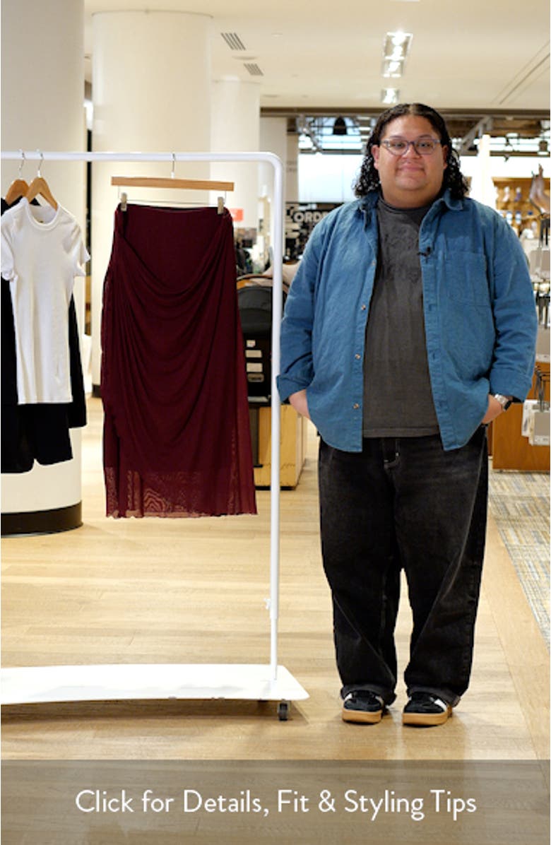 Annalise Ruched Mesh Skirt, sales video thumbnail