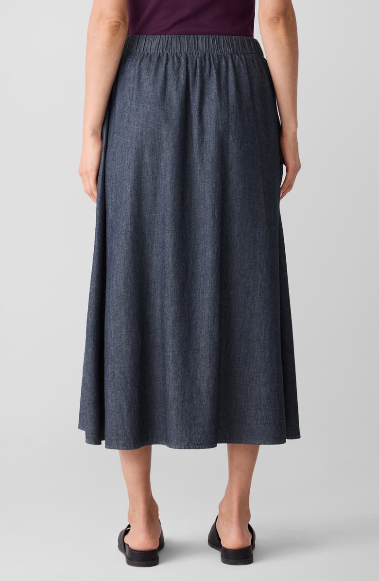 Eileen Fisher Organic Cotton Denim Skirt, Alternate, color, 