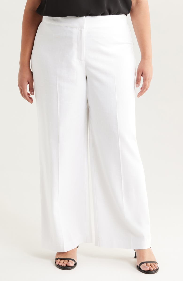 Tahari ASL Wide Leg Pants, Main, color, White
