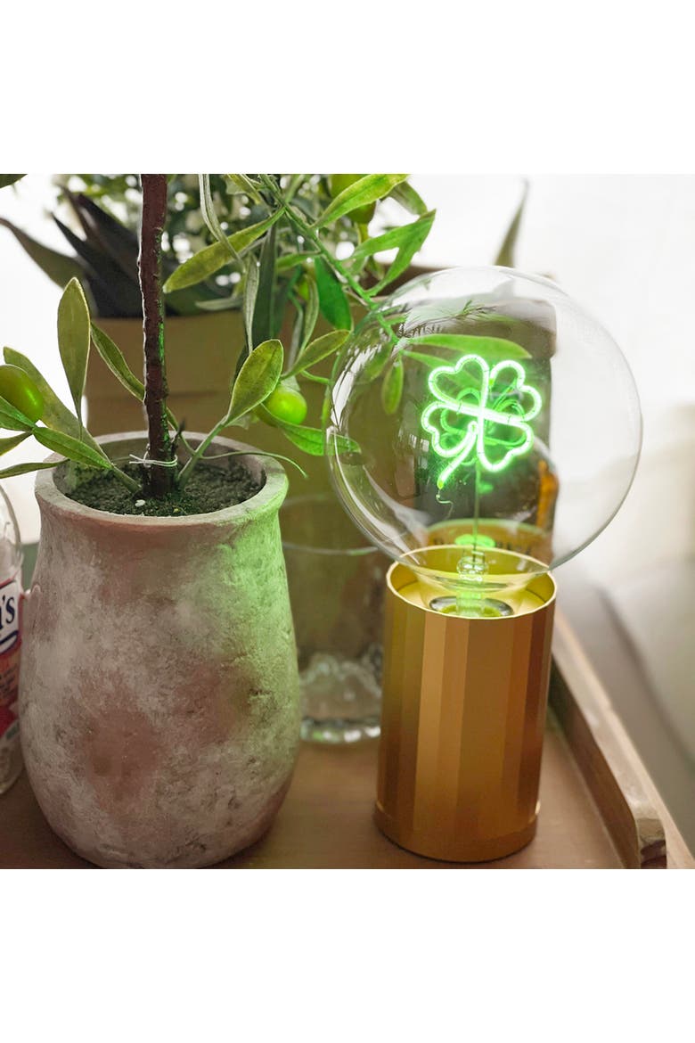 Clover Portable Table Lamp, Alternate, color, Gold