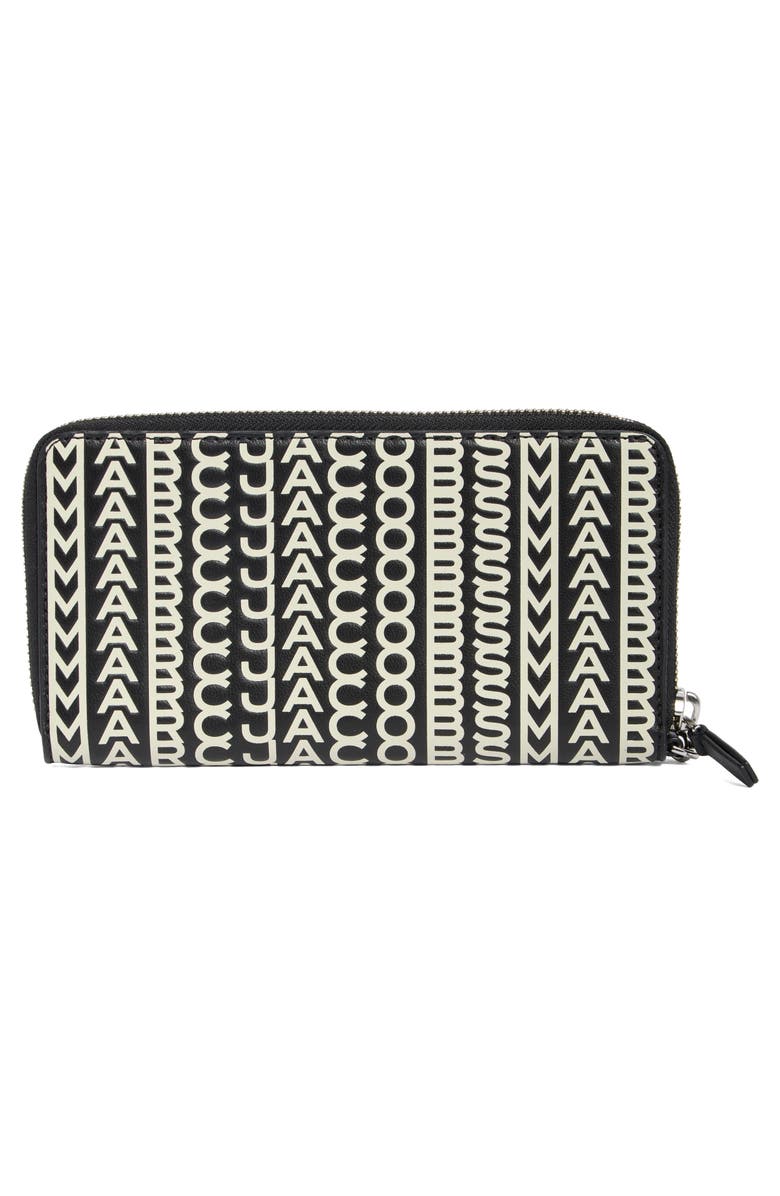 Marc Jacobs The Continental Leather Wristlet, Alternate, color, Black/White