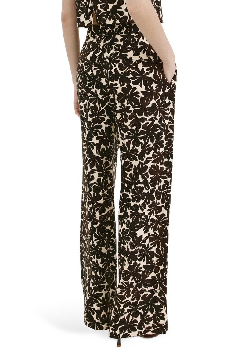 Floral Straight Leg Pants, Alternate, color, ECRU