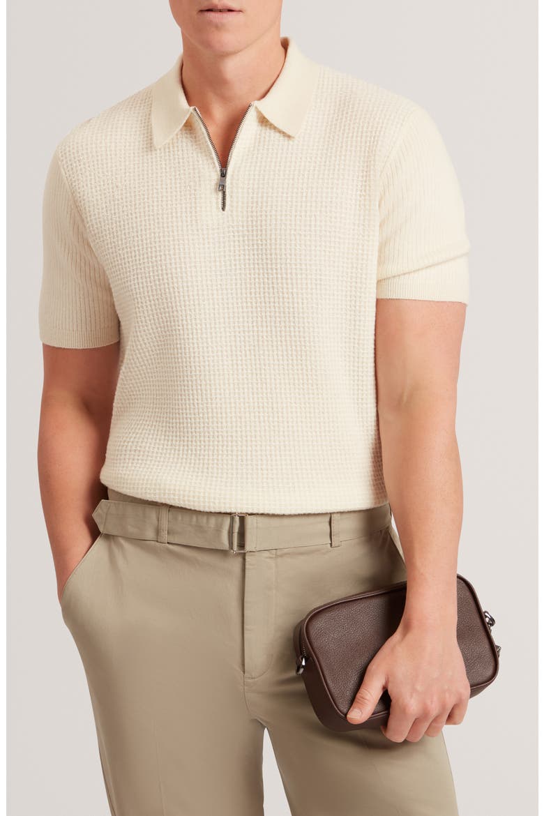 Jaylon Quarter Zip Sweater, Main, color, ECRU