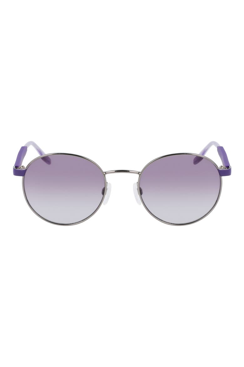 Ignite 51mm Gradient Round Sunglasses, Main, color, GUNMETAL / GREY GRADIENT