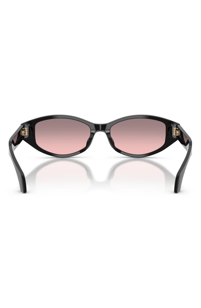 Versace 54mm Cat Eye Sunglasses, Alternate, color, Black / Rose Gradient Grey
