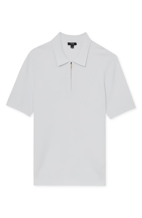 Reiss Berkley Slim Fit Quarter Zip Knit Polo Shirt In White
