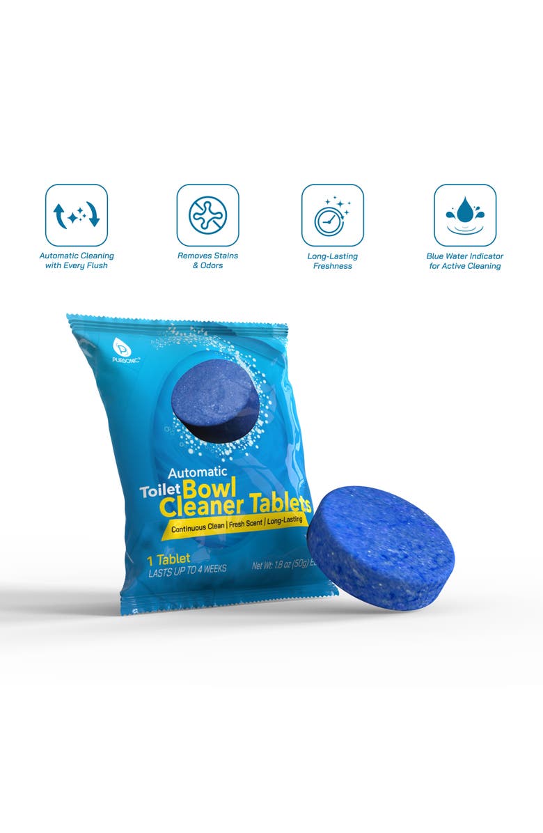 PURSONIC Eco Home Essentials Bundle Toilet Cleaner Tablets + Wool Dryer Balls + Eco Laundry Detergent Sheets, Alternate, color, White