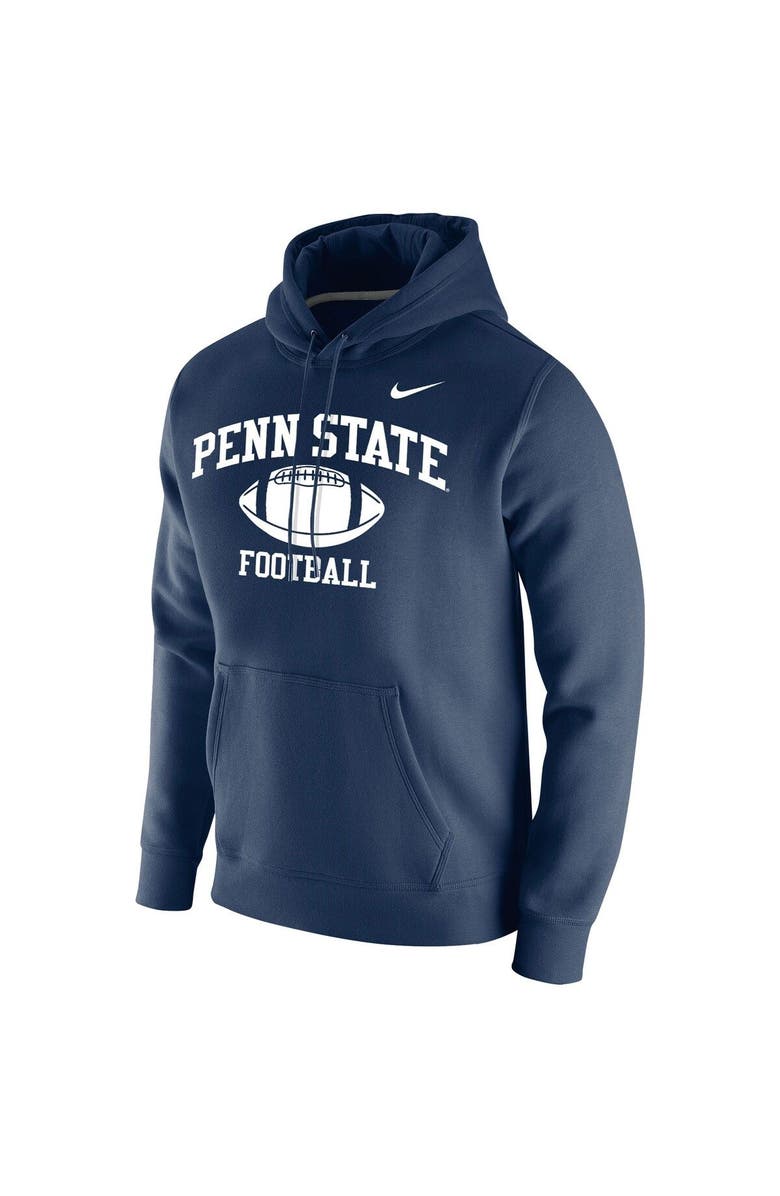 Nike Men's Nike Navy Penn State Nittany Lions Retro Football Club Fleece Pullover Hoodie, Alternate, color,