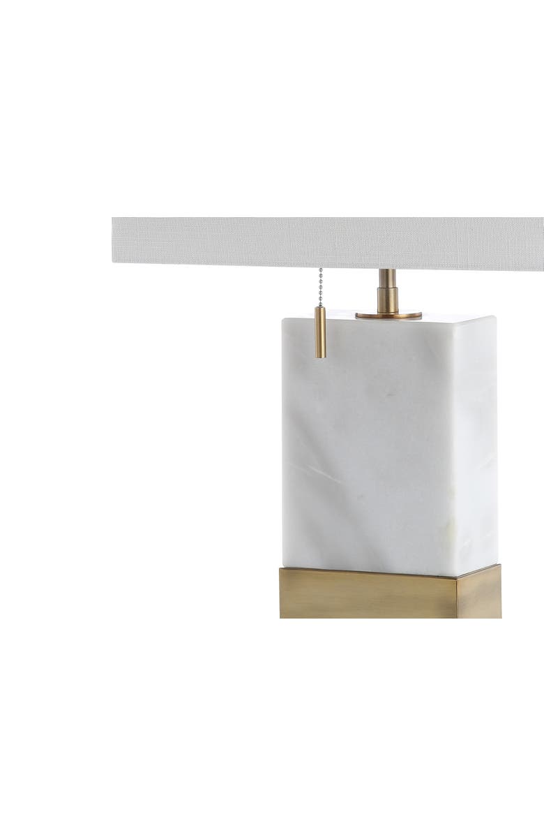 JONATHAN Y Trevor Marble/Iron Gold Modern Console LED Table Lamp, Alternate, color, 