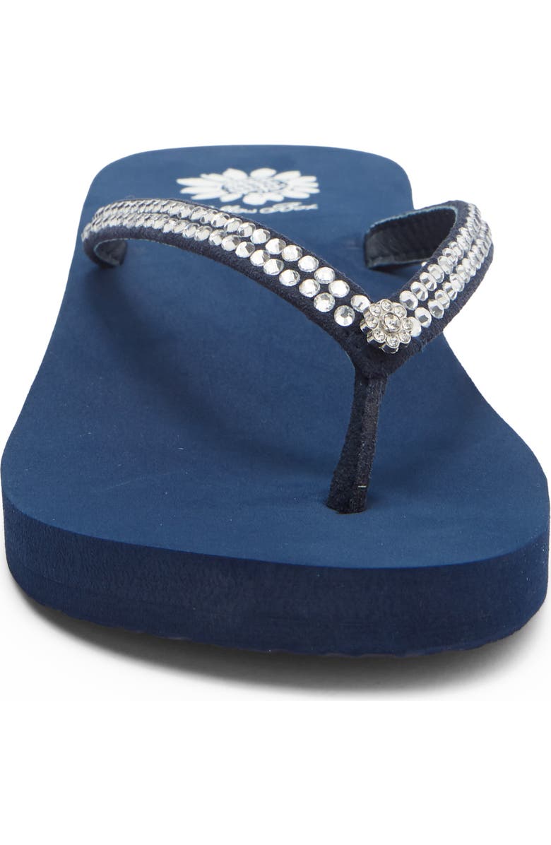 Yellow Box Premium Jello Platform Flip Flop, Alternate, color, Navy