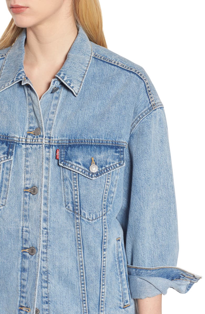 Levi's<sup>®</sup> Baggy Trucker Denim Jacket, Alternate, color, 