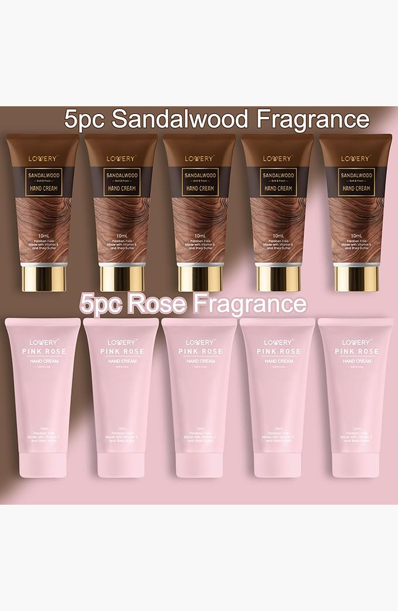 Lovery 10 Piece Holiday Hand Cream Stocking Stuffers, Alternate, color, 