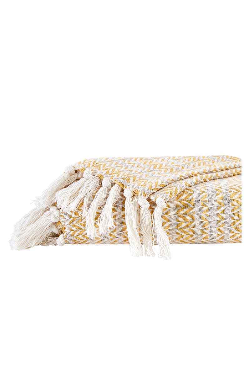Agadir Cotton Luxury Blanket, Alternate, color, GOLD