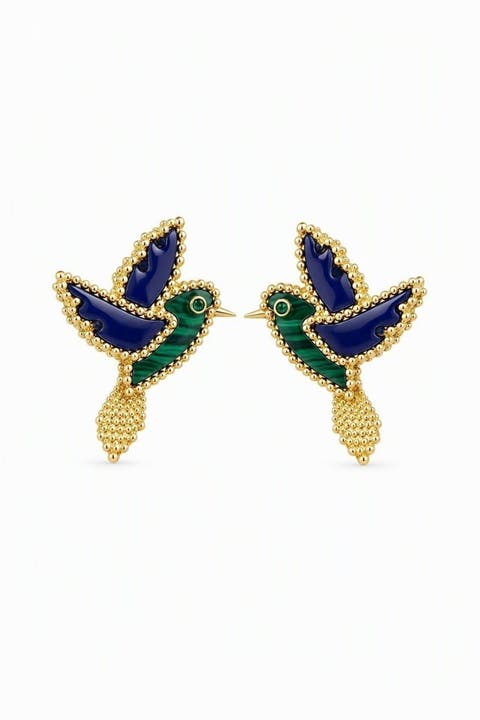 The Verdant Hummingbird Earrings