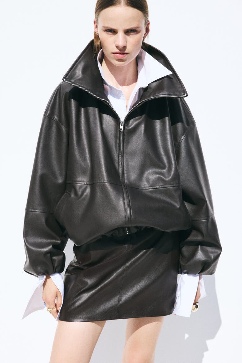 Oversized Jacket, Alternate, color, Dark brown