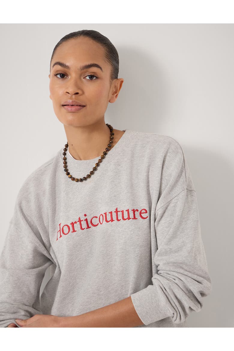 Horticouture Embroidered Sweatshirt, Alternate, color, Grey Marl