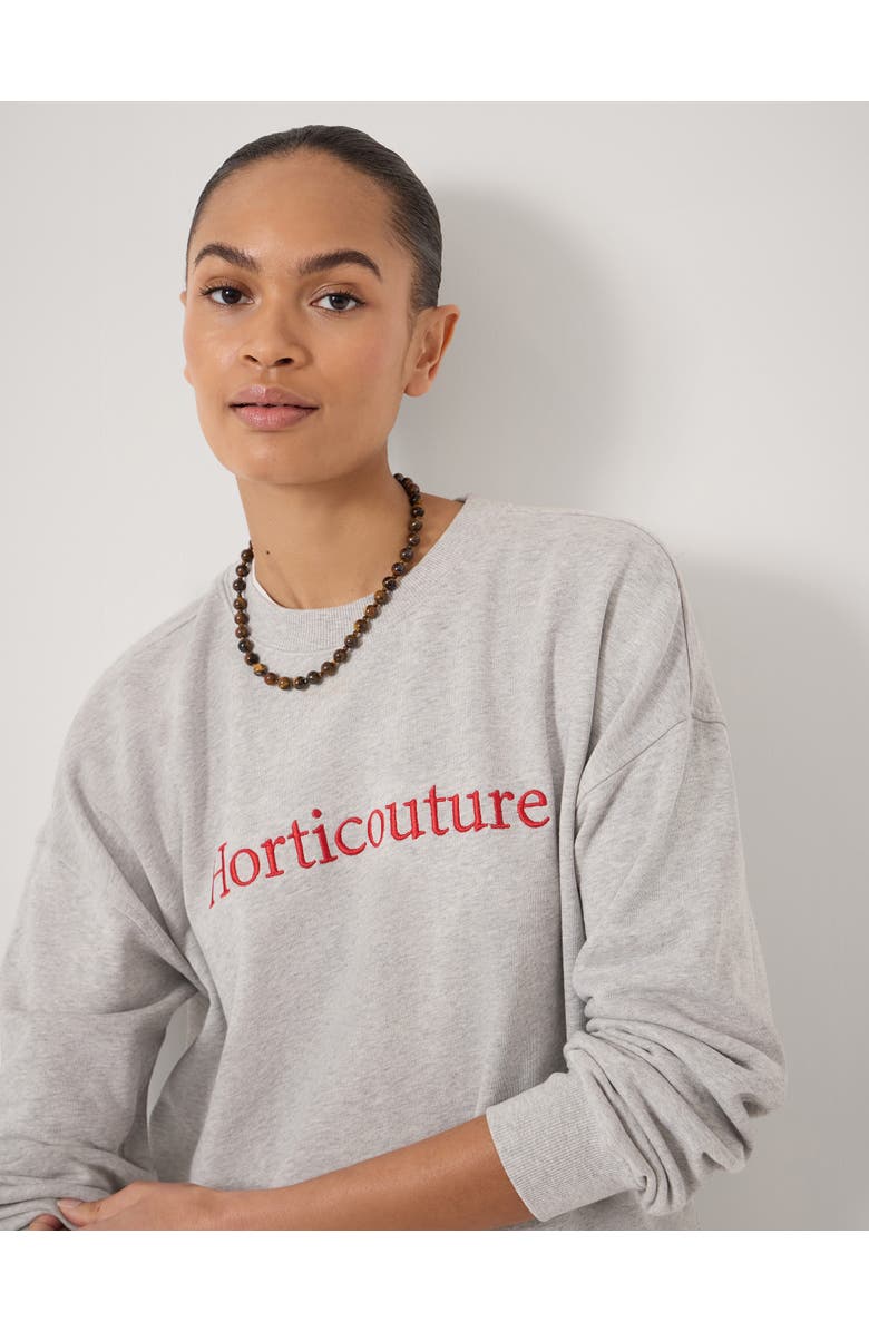 Hush Horticouture Embroidered Sweatshirt, Alternate, color, Grey Marl