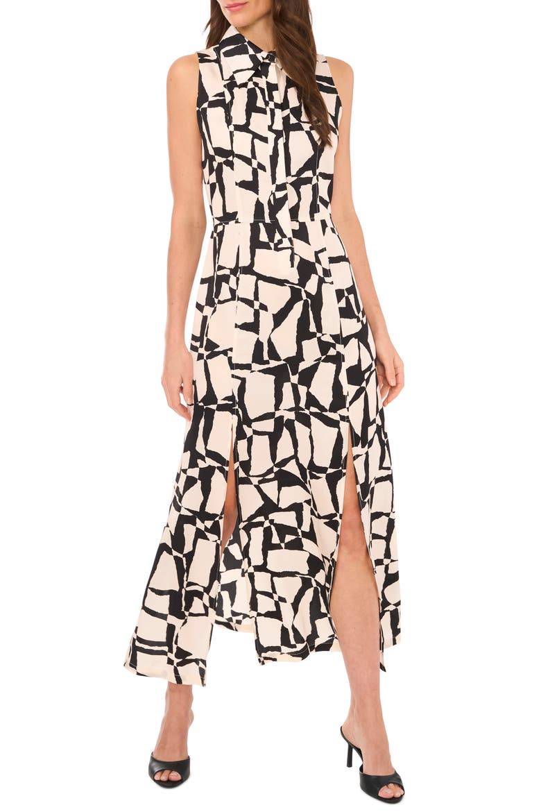 Sienna Sleeveless Shirtdress, Main, color, EGGNOG WHITE