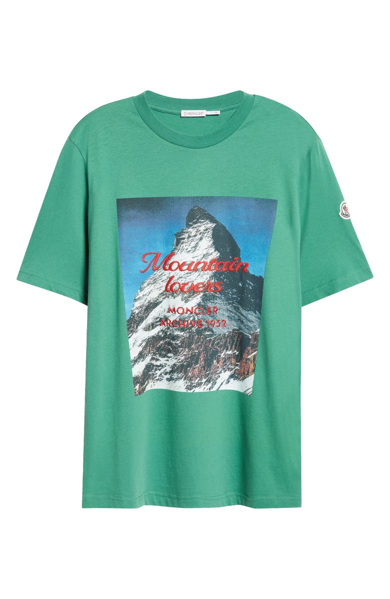 Moncler Mountain Motif Embroidered Graphic T-Shirt, Alternate, color, 