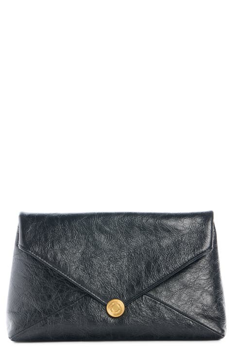 Leather Envelope Clutch
