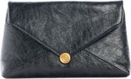 Dries Van Noten Leather Envelope Clutch