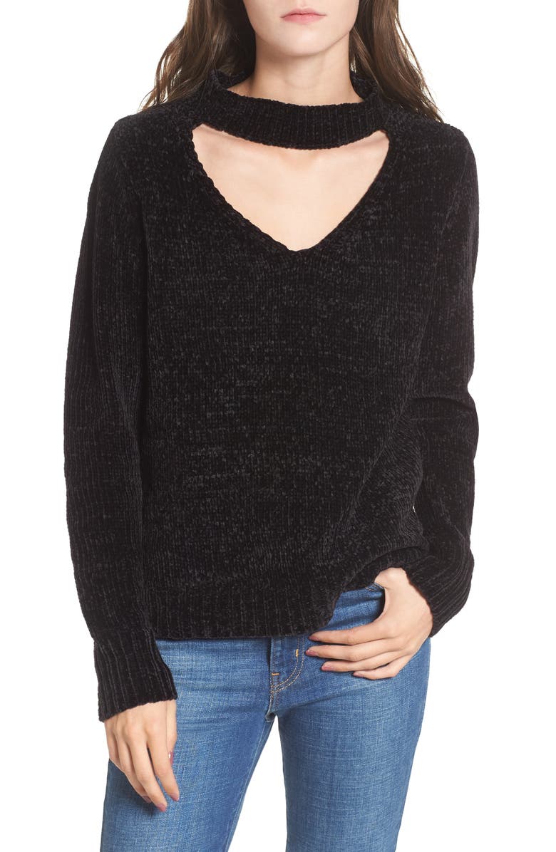Love By Design Chenille Choker Neck Sweater, Main, color, 