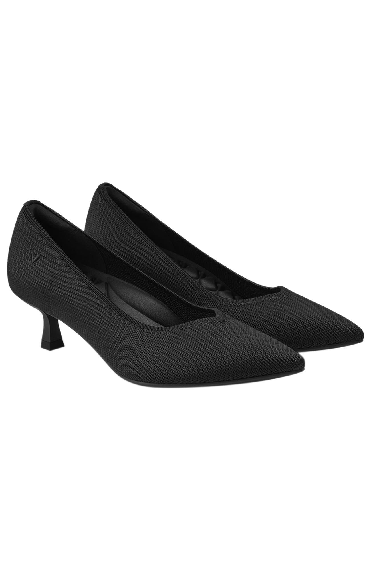 Scarlett Pointed-Toe Kitten Heels, Main, color, Black