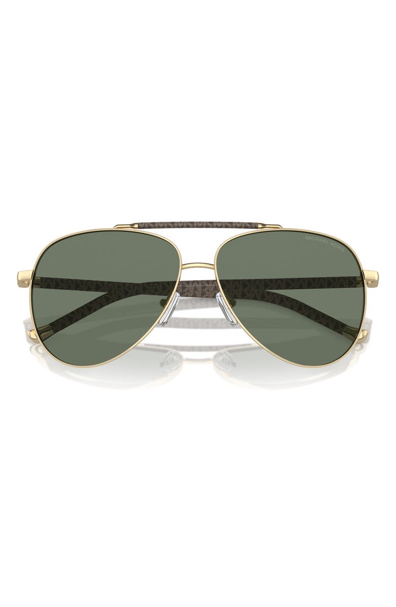Michael Kors Portugal 59mm Pilot Sunglasses, Alternate, color, Green