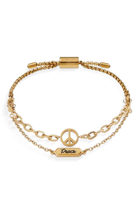Peace Stranded Bracelet Set