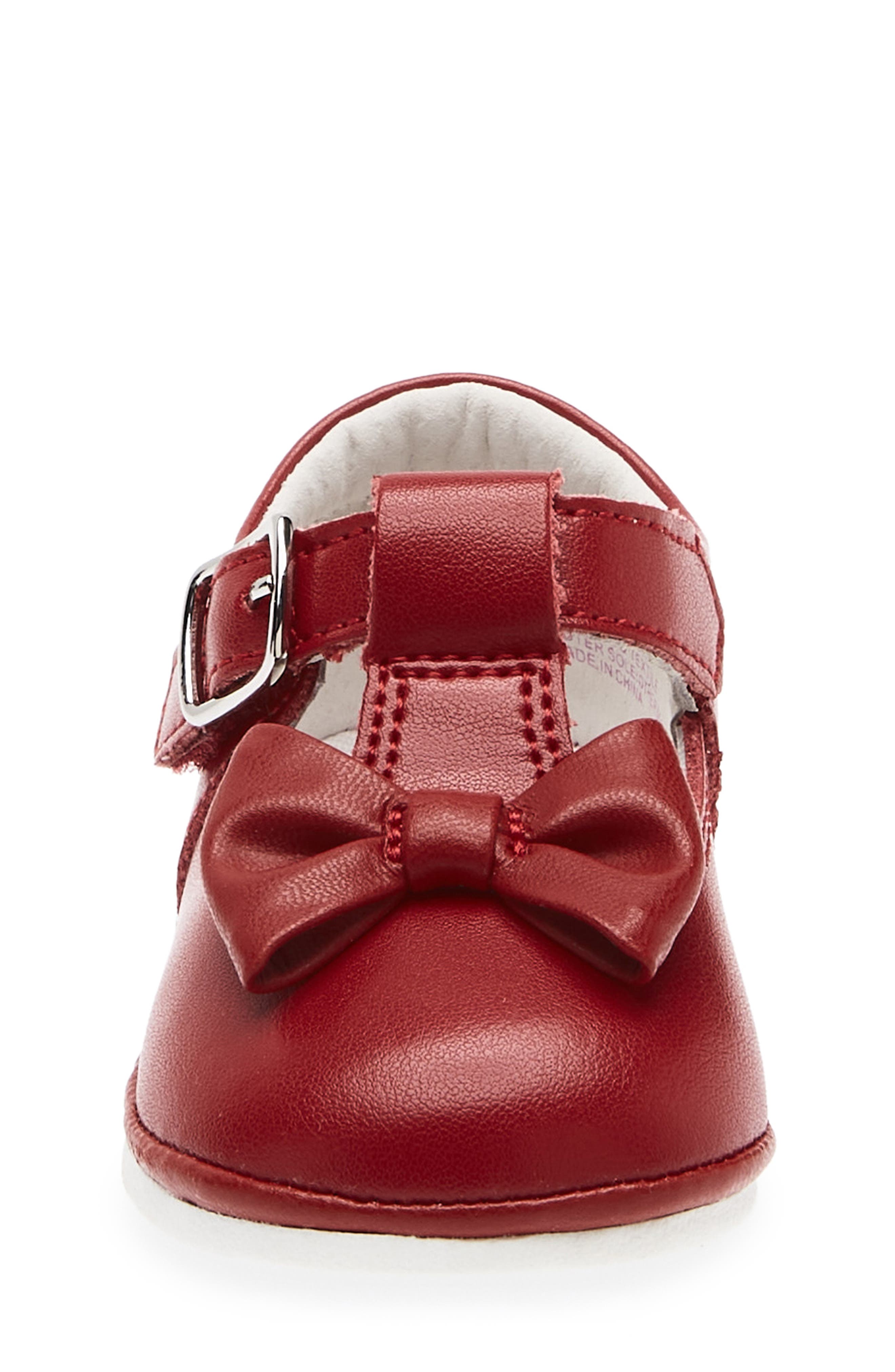 Minnie Bow T-Strap Shoe, Alternate, color, RED