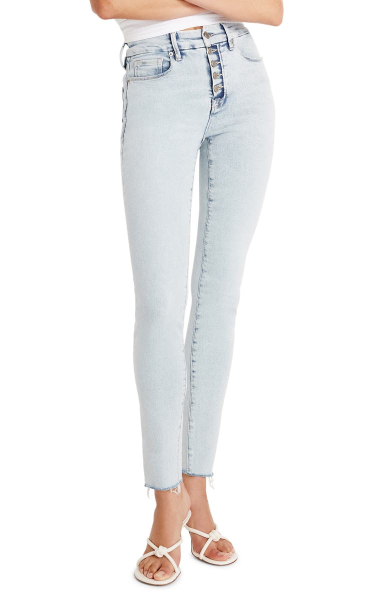 Good American Good Legs Distressed Skinny Jeans, Main, color,